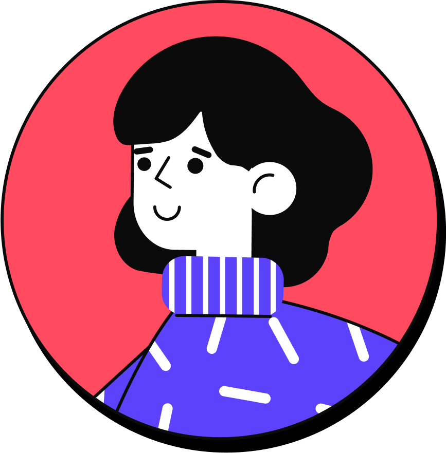 Illustrated portrait placeholder